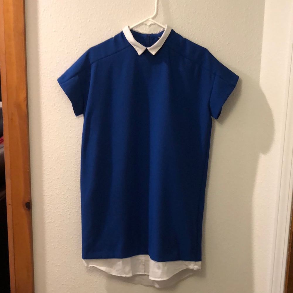 Zara royal blue basic dress